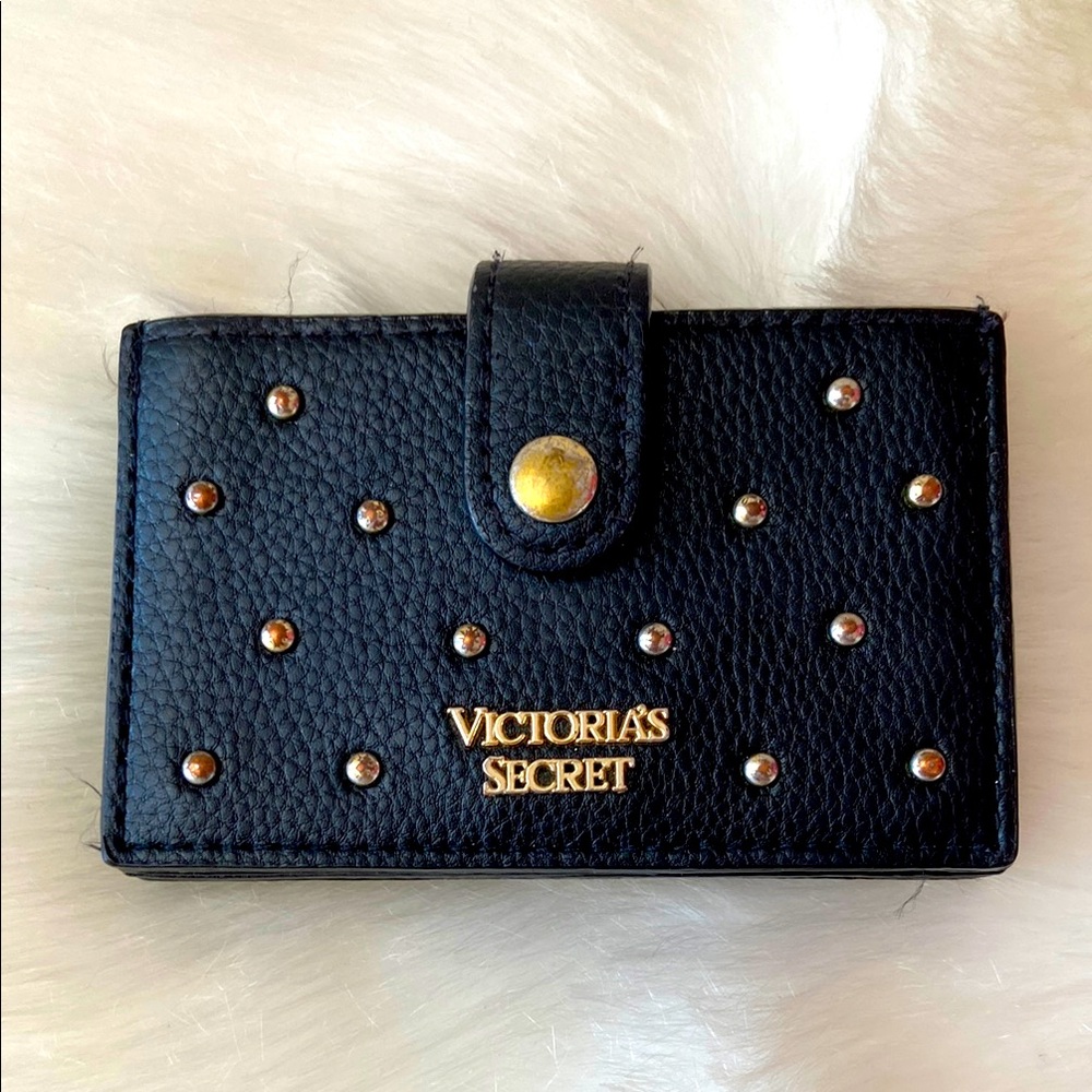Victoria's Secret Black Studded card holder